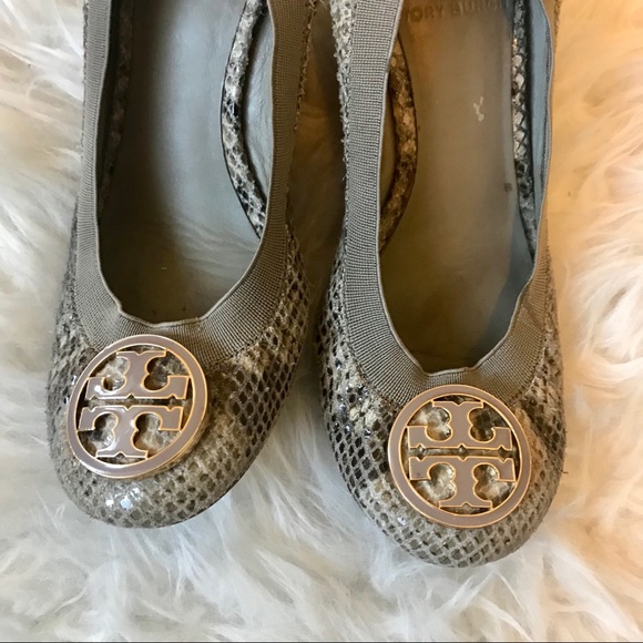 SOLD Tory Burch Caroline Python Wedge - Picture 4 of 7